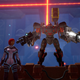 MoiraX and her work-in-progress mech.